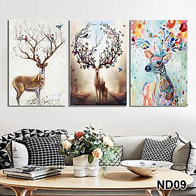 Mua Tranh treo tường CAO CẤP 3 bức phong cách hiện đại Bắc Âu 05  tranh cô gái trang trí phòng khách  phòng ngủ  phòng ăn