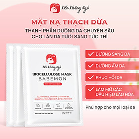 Mặt nạ thạch dừa Biocellulose Mask Babemon dưỡng sáng da, cấp ẩm, phục hồi, làm mờ dấu hiệu lão hóa