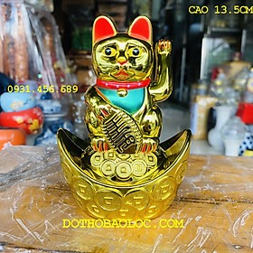 Mua Mèo thần tài mang tại may mắn tài lộc cho gia chủ cao 13.5cm