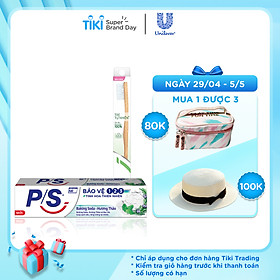 Combo Bàn chải P/S Tre Tự Nhiên và Kem Đánh Răng P/S Baking Soda