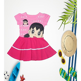 Đầm bé gái Xuka 11-36kg-Thun cotton thấm hút mồ hôi -Đầm đẹp bé gái - váy xinh - HNStore115 - A hồng,5-15-16kg