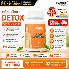 Detox viên uống thải độc cơ thể DETOX DAMODE lọ 60 viên uống detox làm sạch đại tràng chính hãng Hoa Kỳ 