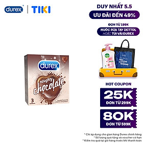 Hình ảnh Bao cao su Durex Naughty Chocolate hộp 3 bao