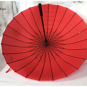 Mua Ô đi mưa cán dài 24 nan chống lật  dù đi mưa đi nắng cán dài chống uv