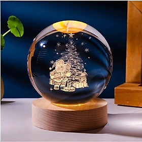 Mua Đèn Ngủ Quả Cầu Pha Lê Phát Sáng Hình Ông Già Noel  Decor Trang Trí  Quà Tặng Ngày Lễ Giáng Sinh