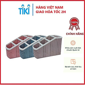 Hình ảnh Khay Nhựa Tiện Ích 4 Ngăn Việt Nhật , Khay Nhựa 4 Ngăn Để Vật Dụng Văn Phòng , Khay Nhựa 4 ngăn Để Dụng Cụ Trang Điểm - Hàng chính hãng