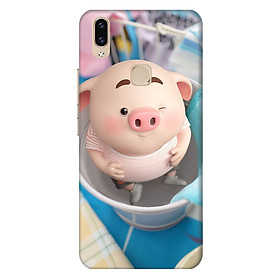 Ốp lưng nhựa cứng nhám dành cho Vivo V9 in hình Heo trong xô