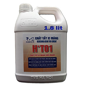 Chất tẩy mốc xi măng trên nhiều chất liệu, tẩy rong rêu, tẩy gạch cũ bẩn, tẩy ron gạch siêu mạnh  HT01-TVS -1,8L (sản phẩm mới hoạt chất bảo vệ bề mặt 100%, chất lượng cao)