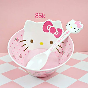 SET COMBO TÔ - CHÉN MUỖNG HELLO KITTY