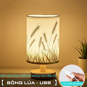 Mua Đèn ngủ để bàn phong cách vintage Dokiso chất liệu gỗ trang trí decor phòng ngủ