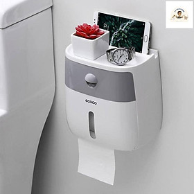 Hộp đựng giấy vệ sinh Ecoco dán tường cao cấp 2 tầng