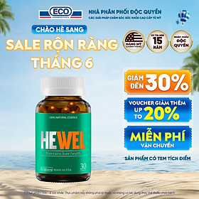 [Hộp 30v] Viên Uống Bổ Gan Hewel Ecogreen Giải Độc Gan Mát Gan, Hỗ Trợ Tiêu Hóa