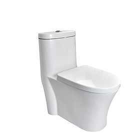 Mua Bồn Cầu Liền Khối Trắng Sứ - Tráng Men 9218