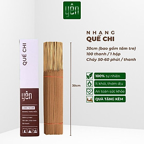 Mua Nhang Quế Chi Sạch Hộp 100 Thanh Loại 23-30-40cm Hộp 100 Thanh Yên 100 % Tự Nhiên Thờ Cúng Thư Giãn - Quế-30cm-100 thanh