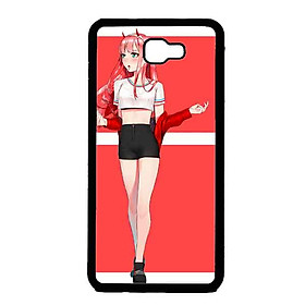 Ốp Lưng in cho Samsung J7 Prime Mẫu Cô Gái Nền Hồng Anime - Hàng Chính Hãng