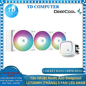 Tản Nhiệt Nước AIO Deepcool LE720 WH [TRẮNG] 3 FAN LED ARGB - Hàng chính hãng Viễn Sơn phân phối