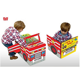 Combo 2 Cuốn Sách Tương Tác - Convertible - Sách Biến Hóa Mô Hình: Submarine - Tàu Ngầm + Fire engine - Xe cứu hỏa