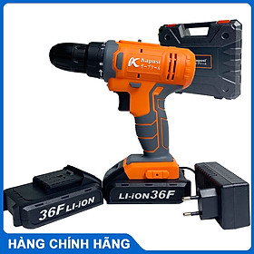 Máy khoan pin 36V-36F K Kapusi 3 chức năng có búa 3 chức năng khoan gỗ, khoan sắt, bắt vít - 2 nấc tốc độ 18 cấp độ trượt Máy sử dụng Nhông kim loại + Motor ruột đồng 100%
