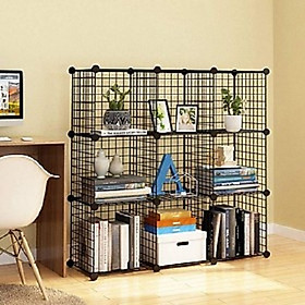 Mua KỆ TỦ LẮP GHÉP LƯỚI SẮT 9 NGĂN - ĐEN