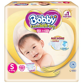Tã dán cao cấp Bobby Extra Soft Dry S86 (86 miếng)