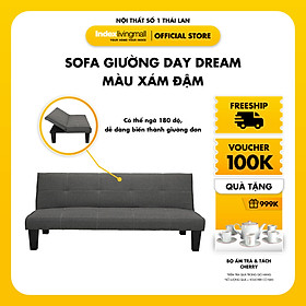 Mua Ghế sofa giường đa năng DAY DREAM khung gỗ  đệm bọc vải XÁM ĐẬM  tựa lưng ngả 3 cấp độ | Index Living Mall -  Phân phối độc quyền tại Việt Nam