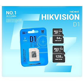 Thẻ Nhớ Mirco SD Hikvision 128G/64G/32Gb 92MB/s Chuyên Ghi Hình Cho Camera, Máy Ảnh và Điện Thoại - Hàng Chính Hãng - 32Gb
