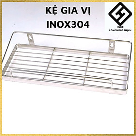 Kệ đựng gia vị nhà bếp INOX304 cao cấp 1 tầng (đủ size) kệ đựng đồ dùng gia vị phòng bếp tiện lợi, sáng bóng, bền đẹp