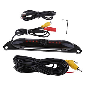 For US License Plate Frame Backup Camera HD Wide Angle Night Vision Rearview Camera,Black 1pcs