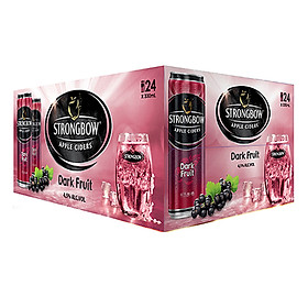 Thùng 24 Lon Cao Strongbow Vị Dark Fruit (330ml / Lon)