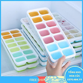 Mua Khay Làm Đá Silicon 14 Ô Có Nắp Đậy - Vận Chuyển Miễn Phí Toàn Quốc