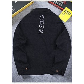 Áo Khoác Unisex jean nam Muidoi A261 (Đen)