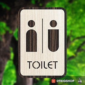 Mua 6 Mẫu bảng nhà vệ sinh (toilet) bằng gỗ phong cách hiện đại | trang trí homestay