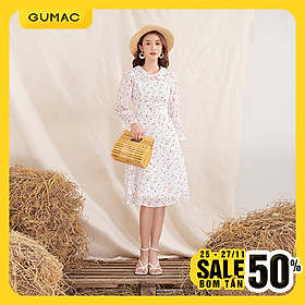 Đầm váy nữ DA1076 GUMAC thiết kế hoa đăng ten