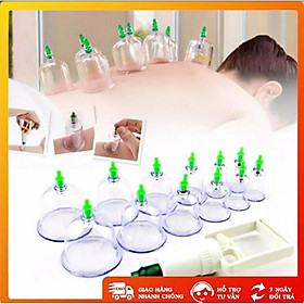 Mua Bộ Giác Hơi Không Cần Lửa 12 Ly Kèm 1 Ống Bơm Chuyên Dụng