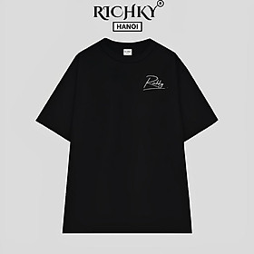 Áo Phông Unisex Richky Luxury Maison TB T Shirt Đen - RKP04