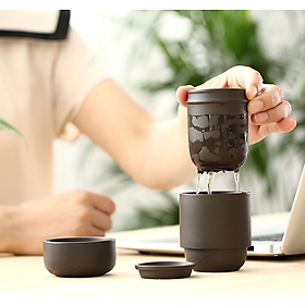 Mua Bộ Bình Trà Gốm Sứ 4 Tách Kèm Túi Đựng Du Lịch Cao Cấp