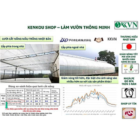 Lưới che nắng khổ 4m x dài 10m mầu trắng Hàng Chính Hãng Nhật Bản lưới giảm nóng cho nhà kính nông nghiệp công nghệ cao