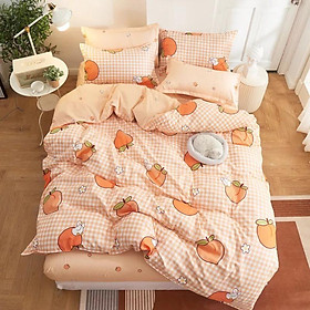 - Bộ set 4 món VỎ CHĂN GA GỐI cotton korea cao cấp mềm mịn - KHÔNG VỎ ÔM