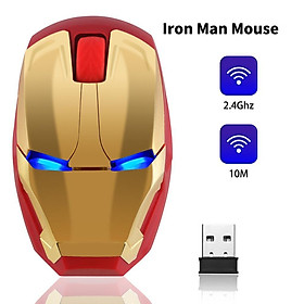 CODChuột Quang Không Dây 2.4G Hình Iron Man Cho Game Thủ