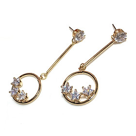 Fashion Zircon Crystal Earring Jewelry Gift Crystal Pendant Earrings Round