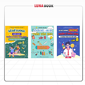 Sách - Combo 3 Cuốn Sổ Tay Lớp 8 Tổng Hợp Đầy Đủ Kiến Thức Bài Tập Toán Lý Hóa Anh Văn ( 3 Chương Trình SGK Mới Nhất)