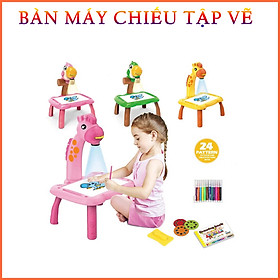 Đồ Chơi Bàn Vẽ Mini Thông Minh Có Máy Chiếu Hình Ảnh Kèm 12 Bút Màu Cho Bé