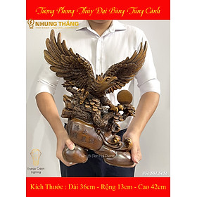 Tượng Phong Thủy Đại Bàng Tung Cánh - Cao 42cm - Quà Tặng Sếp, Tân Gia Khai Trương Trang Trí Nhà Cửa - Có Video