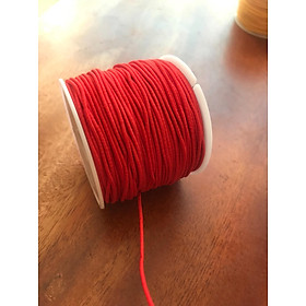 CUỘN DÂY THUN CO GIÃN DẦY 1MM MÀU TÍM THAN NHẸ XỎ VÒNG TAY GỖ NAM 