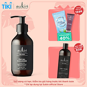 Sữa rửa mặt dành cho nam Sukin For Men Facial Cleanser 225ml