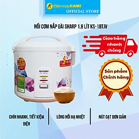 Mua Nồi cơm nắp gài Sharp 1.8 lít KS-18TJV Hàng Chính Hãng