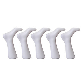 5Pcs Store White Female Mannequin Foot Woman's Anklet Socks Display Stand