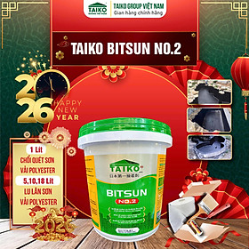 [1 Kg] Sơn Chống Thấm Đa Năng Gốc Bitum TAIKO BITSUN NO2 - Keo Sơn Chống Thấm Bể Cá Koi, Sàn Mái Nhà, Móng Nhà, Bể Âm