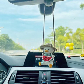 Swing Duck Charms Car Pendant Rearview Mirror Hanging Decor