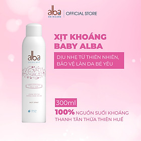 [BABY 300ML] Xịt Khoáng BABY ALBA Chống Hăm Khô Rôm Sảy Giúp Da Bé Mịn Màng 300ML